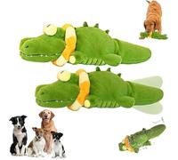 Générique The Mellow Dog - Calming Crocodile, Plush Dog Toy, Automatic Tail-Wagging, Cute Interactive Dogs Toy, Cleanable, Interactive & Emotional Support Plush for Dogs (2Pcs*Green)