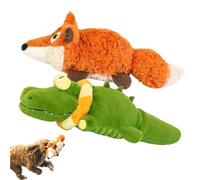 Générique The Mellow Dog - Calming Crocodile, Soft & Washable Cover, Automatic Tail-Wagging, Interactive & Emotional Support Plush, for Small, Medium, Large Dogs, USB Charging (Cro + Fox)