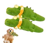 Générique The Mellow Dog - Calming Crocodile, Soft & Washable Cover, Automatic Tail-Wagging, Interactive & Emotional Support Plush, for Small, Medium, Large Dogs, USB Charging (Cro - 2 Pcs)