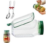 Générique The Original Salad Pod,Portable Salad Container,Jar Side Open With Leakproof Dressing Compartment And Forks, Suitable For Home, Outdoor, Travel And Party (1Pcs-Q, SIZE)