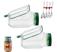 Générique The Original Salad Pod,Portable Salad Container,Jar Side Open With Leakproof Dressing Compartment And Forks, Suitable For Home, Outdoor, Travel And Party (2pcs-W, SIZE)