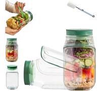 Générique The Original Salad Pod, Salad Pod Jar Side Open, Portable Leak-Proof Snack Box with Lid for Fresh On-The-Go Meals, Ideal for Home, Office, Travel, Outdoor, and Parties (1 Set)