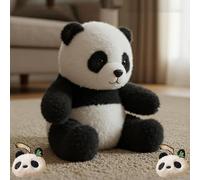 Générique The Pandy - Emotional Healing on Demand,Realistic Panda Plush,Movements Like A Real Panda,Stuffed Animal for Stress Relief,Peluche Pandy avec Fourrure Ultra Douce Le Câlin Confortable (1pc)