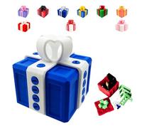 Générique The Prank Box - Hilarious Screw Challenge, The Annoying Present Gift, Prank Gift Box for Birthday, Christmas, Fun Gag Gifts for Friends (Blau-Weiß, Nur Leere Geschenkbox)