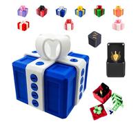 Générique The Prank Box - Hilarious Screw Challenge, The Annoying Present Gift, Prank Gift Box for Birthday, Christmas, Fun Gag Gifts for Friends (Blau-Weiß, Finger-Spielzeug)