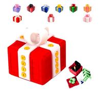 Générique The Prank Box - Hilarious Screw Challenge, The Annoying Present Gift, Prank Gift Box for Birthday, Christmas, Fun Gag Gifts for Friends (Rot-Weiß, Nur Leere Geschenkbox)