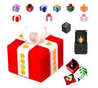 Générique The Prank Box - Hilarious Screw Challenge, The Annoying Present Gift, Prank Gift Box for Birthday, Christmas, Fun Gag Gifts for Friends (Rot-Weiß, Finger-Spielzeug)