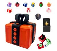 Générique The Prank Box - Hilarious Screw Challenge, The Annoying Present Gift, Prank Gift Box for Birthday, Christmas, Fun Gag Gifts for Friends (Orange-Schwarz, Finger-Spielzeug)