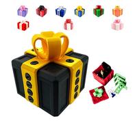 Générique The Prank Box - Hilarious Screw Challenge, The Annoying Present Gift, Prank Gift Box for Birthday, Christmas, Fun Gag Gifts for Friends (Schwarz-Gold, Nur Leere Geschenkbox)