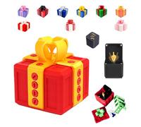 Générique The Prank Box - Hilarious Screw Challenge, The Annoying Present Gift, Prank Gift Box for Birthday, Christmas, Fun Gag Gifts for Friends (Rot-Gold, Finger-Spielzeug)