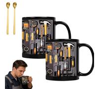 Générique The Ultimate Mechanic's Toolbox Mug, 11oz Ceramic Mechanic Toolbox Coffee Cup, Funny Realistic Auto Mechanical Design Tool Mugs for Dad,Handyman,Automotive Enthusiasts
