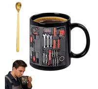 Générique The Ultimate Mechanic's Toolbox Mug, 11oz Ceramic Mechanic Toolbox Coffee Cup, Funny Realistic Auto Mechanical Design Tool Mugs for Dad,Handyman,Automotive Enthusiasts