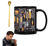 Générique The Ultimate Mechanic's Toolbox Mug, 11oz Ceramic Mechanic Toolbox Coffee Cup, Funny Realistic Auto Mechanical Design Tool Mugs for Dad,Handyman,Automotive Enthusiasts