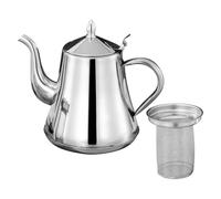 Générique Théière en Acier Inoxydable 2000 Ml Filtre à Mailles Fines, Bouilloire à Long Bec Verseur pour Bureau, Accessoires Café, Préparation Thé Facile et Contrôle Précis de L'eau