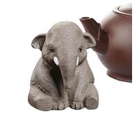Générique Théière en Argile Violette | Ornement d'éléphant d'argile | Pourpre,Plateau à thé Fait à la Main décor thé cérémonie Animal de Compagnie éléphant Ornement pour Cadeau de fête des pères
