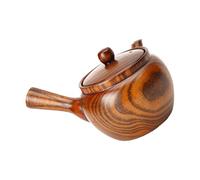 Générique Théière en Bois D’ormeau Résistant la Chaleur Petite Bouilloire Pratique pour Infusion de Thé Articles de Thé Créatifs pour Maison et Bureau Simple et Solide Couleur Aléatoire