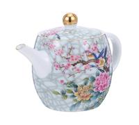 Générique Théière en Céramique Couleur Aléatoire Peinte Résistante Froid Peinte Motif Fleurs et Oiseaux Thé Amis ou Offrir en