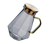 Générique Théière en Verre Haute Capacité en Verre Borosilicate Transparent Finition Soignée, Pichet à Jus pour Boissons Fraîches D'été pour Usage Domestique
