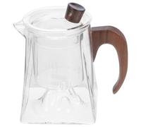 Générique Théière en Verre Infuseur à Thé pour Thé en Vrac, Capacité 480ml, Poignée en Bois, Surface Lisse, Design Classique et Simple Infusion