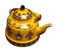 Générique Théières en Émail Infuseur, Poignée Confortable et Remplissage Direct, Maison Bureau, Style Artistique et Antique pour Amateurs de Thé
