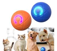 Générique Thelifeh Smart Jumping Ball Dog Toy, Interactive Dog Toy Ball That Moves on Its Own, Pet Bounce for Dogs, Boredom Relief, for Small, Medium, Large Pet (Blue+Orange)