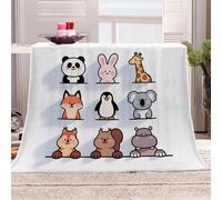 Générique Thème Animal Mignon-02 Manta de franela 3D Suave - Cubre Sofá/Cama 130x150 cm,Plein De Plaisir Enfantin Estampado 3D Ultrarealista,Polar Caliente,Lavable,Hogar/Dormitorio