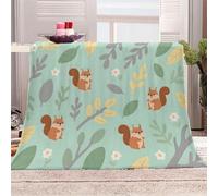 Générique Thème De La Forêt D'écureuils Frais Manta de franela 3D Suave - Cubre Sofá/Cama 220x240 cm,Plein De Plaisir Enfantin Estampado 3D Ultrarealista,Polar Caliente,Lavable,Hogar/Dormitorio