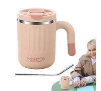 Générique Thermal Cups, Insulated Water Bottle, Hot and Cold Drink Container, Leak Proof 480ml with Handle & Lid, Portable Travel Mug for Hot and Cold Beverages, Tea, Coffee