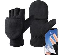 Générique Thermal Gloves, Convertible Mittens, Windproof Design with 3.94x9.84in Size, Fingerless Warmers for Running Sports, Skiing Trips, Mountain Hiking, Winter Weather, Outdoor Use