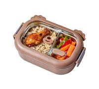 Générique Thermal Salad Tubs, Bear Design Compartment Trays, 8.86 Inches Portable with Vacuum Feature, Metal Interior Lunchware, Multi-Section Keeper with Modern Design, Picnic Gear for Women Men