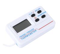 Générique Thermomètre Numérique en Plastique Alarme de Température Haute et Basse, Haute Précision, pour Usage Domestique Cuisine, Blanc, Intérieur et Extérieur