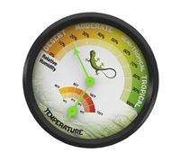 Générique Thermomètre pour Mesurer pour Précis Terrarium Reptile Hygromètre Mesure Température Solide en Abs et Aluminium Eau Tortue
