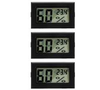 Générique Thermomètres D'intérieur Précis 3pcs Hydromètre Numérique Mini pour Maison et Bureau, Thermomètre Hygromètre Compact en Abs pour Mesure de L'humidité