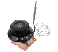 Générique Thermostat du Four 60-200°c 16a Bouton de Thermostat Rouge à Deux Broches pour Friteuse à Air et Four Électrique, Régulateur Température Précis et Pièce de Rechange Sécurisée