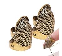 Générique Thimble for Needlework,2 Pieces Crafting Needlework Tool - Embroidery Thimbles for Fingers,for Enthusiasts Professionals Students Embroidery Quilting