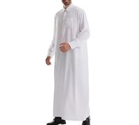 Générique Thobe Homme Pasteur Église Traditionnel Thobe Respirant Décontracté Robe Longue Hommes Style Kandura Confortable Kamis Homme Musulman Traditionnelle Prière Robe Musulmane Moyen-Orient