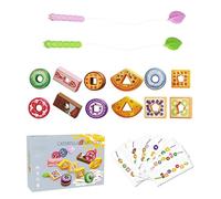 Générique Threading Toys - PP Fruit Veggie Lacing Set | Hand-Eye Coordination Booster for Preschool Kids Girls Boys | Educational Threading Toy for Home Classroom Travel Car Road Trip