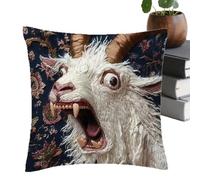 Générique Throw Pillow Covers | Screaming Goat Soft Plush Home Decor,Decorative Pillow Cases Couch Cushion Covers - for Bed Couch Chair Bedroom Living Room Office Apartment Dorm Farmhouse Hotel