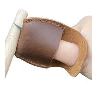 Générique Thumb Guard, Wood Carving Leather Finger Protector, Handcrafted Safety For Whittling, Carpentry & Woodworking, Essential Carving Accessory Men, 1.38x0.98x0.39 Inch