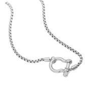 Générique Ti Steel Collier Mousqueton Unisexe Finition Plaqué Or Décoration de Cou pour Accessoire de Mode Quotidienne Mousqueton Design Pendentif Cravate