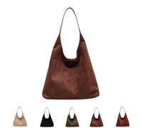 Générique Tiaastaps Brown Tote Bag, Tiaastaps Suede Tote Bag For Women, Brown Suede Boho Bags, For All Occasions, Versatile Handbag, Browns Shoulder Bags (brown)