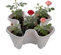 Générique Tiered Garden Container, Multi Layer Plant Holder, Secure Drain with Stable Design, Lightweight Stackable Planter Box, Patio Grow Pot with Modern Style, Gardening Pot for Balcony Lawn