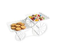 Générique Tiered Serving Tray,2-Layer Elegant Platter - CandyCake DisplayStand | Ideal For Appetizer Chocolate Candy Pastry Muffin Birthday Party Wedding Afternoon Tea