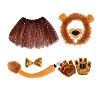 Générique Tierkostüm-Zubehör Für Kinder - Tierlöwen-Kostümset, Ausgefallenes Löwe-Cosplay-Kostümset | Kostümzubehör Im Löwen-Design Für Kostümpartys, Bühnenauftritte, Cosplay-Partys, Karneval