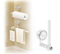 Générique Tige De Suspension À Ventouse Multifonctionnelle, pour Salle De Bain Et Cuisine，Porte-Serviettes À Main,180 Support De Papier À Ventouse Réglable (Transparent,18cm/7.08in)