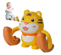 Générique Tiger Light Toy, Tumbling Animal Figure, 4.8x3.93x6.49 inches, Funny Movable Cartoons, Interactive Rolling Motion for Sensory Reaction Training, and Toddler Plays, Yellow