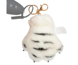 Générique Tiger Paw Plush Keychain Cartoon Backpack Decorative Paw Charm
