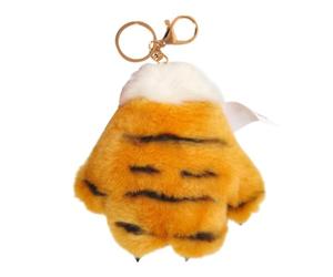 Générique Tiger Paw Plush Keychain Cartoon Backpack Decorative Paw Charm