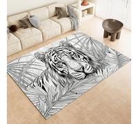 Générique Tigre De La Jungle Tapis 60x90cm Esquisser Antidérapant Poils Bas Moquettes Sol Décoration Durable Doux Machine Tapis pour Balcon Couloir Manger Entrée 3y134