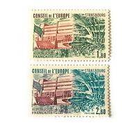 Générique Timbre de Collection France Service Conseil de l'europe 1982. Nos 73 et 74 Neufs**